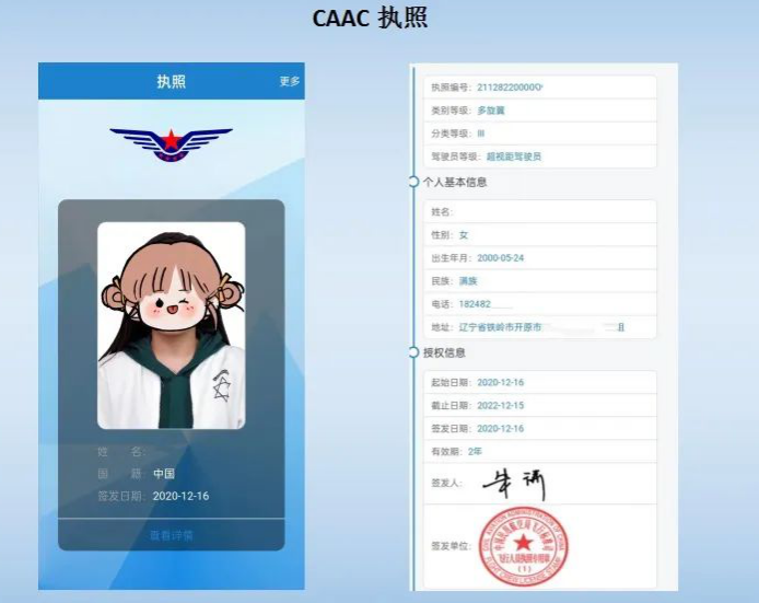CAAC无人机执照